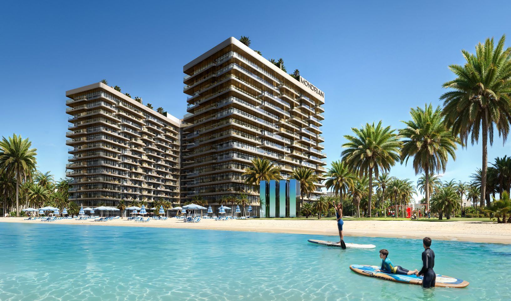 Mondrian residences on the beach of Al Marjan Island
